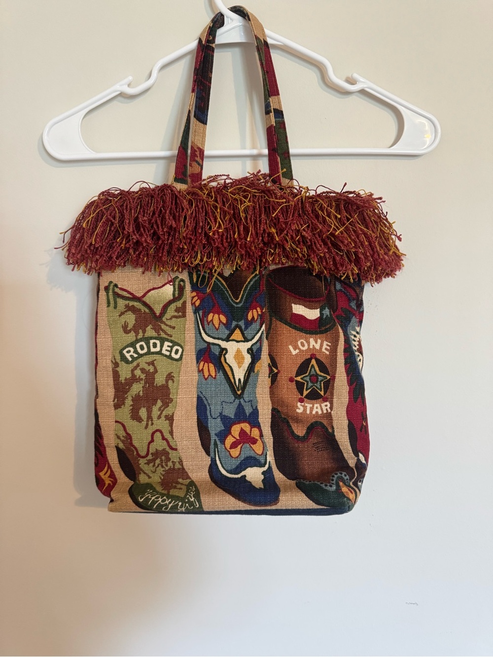Handmade Rodeo Fringe Tote Bag